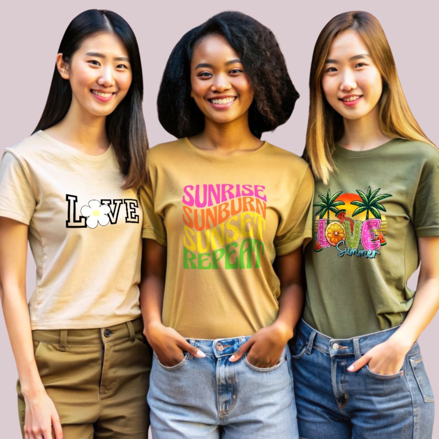 Women's T-shirts CUTE in Varsity font