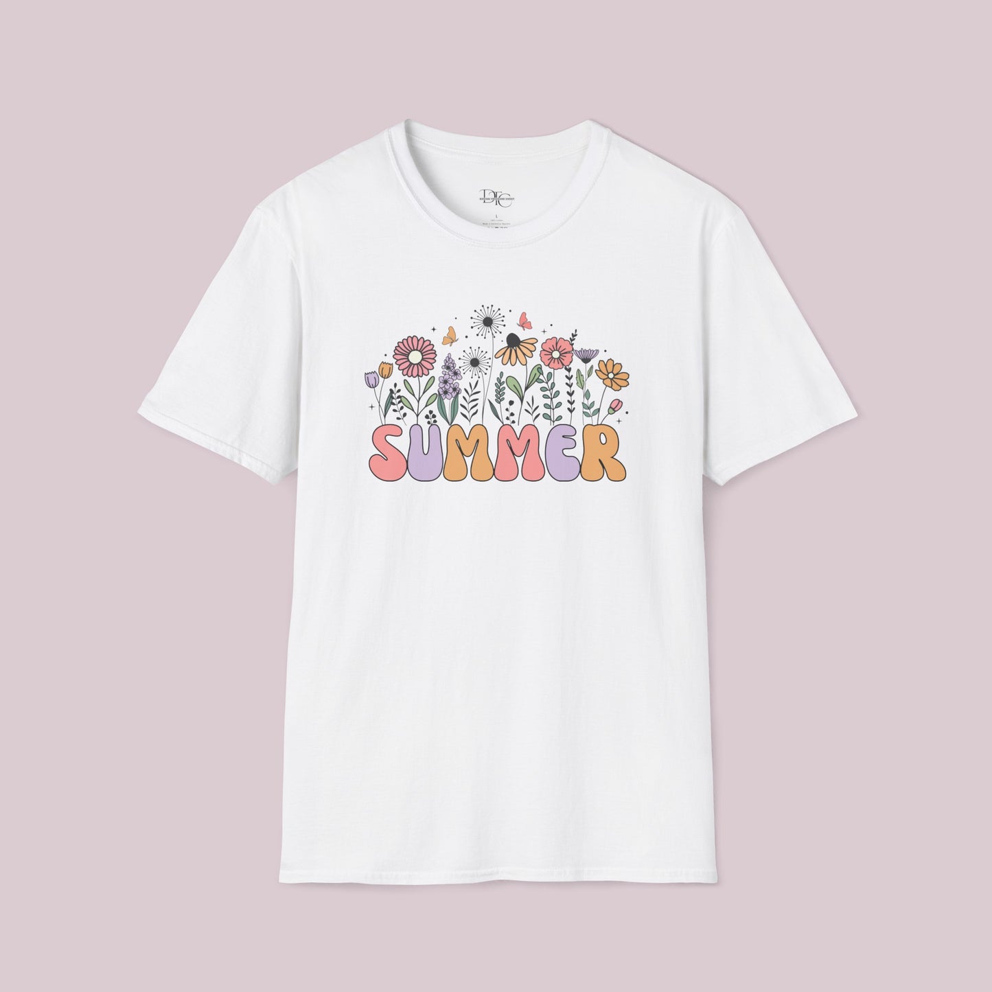 "Summer" Wildflowers Graphic T-Shirt