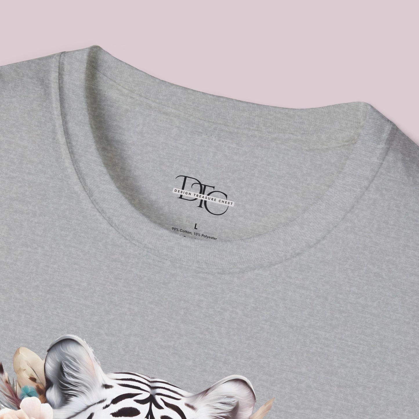 Boho White Tiger Graphic T-Shirt