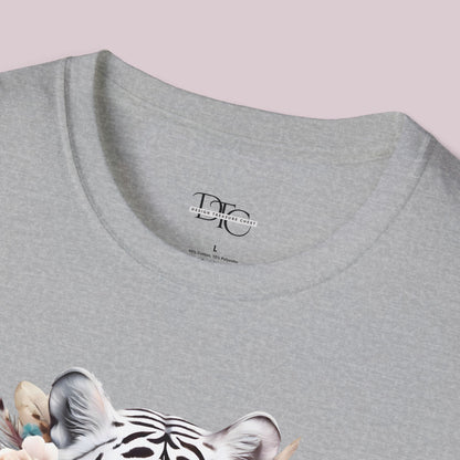 Boho White Tiger Graphic T-Shirt