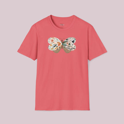 Boho Wildflower Butterfly Graphic T-Shirt