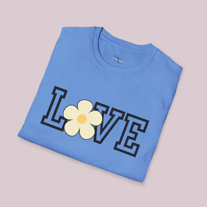 "Love" Flower Graphic T-shirt