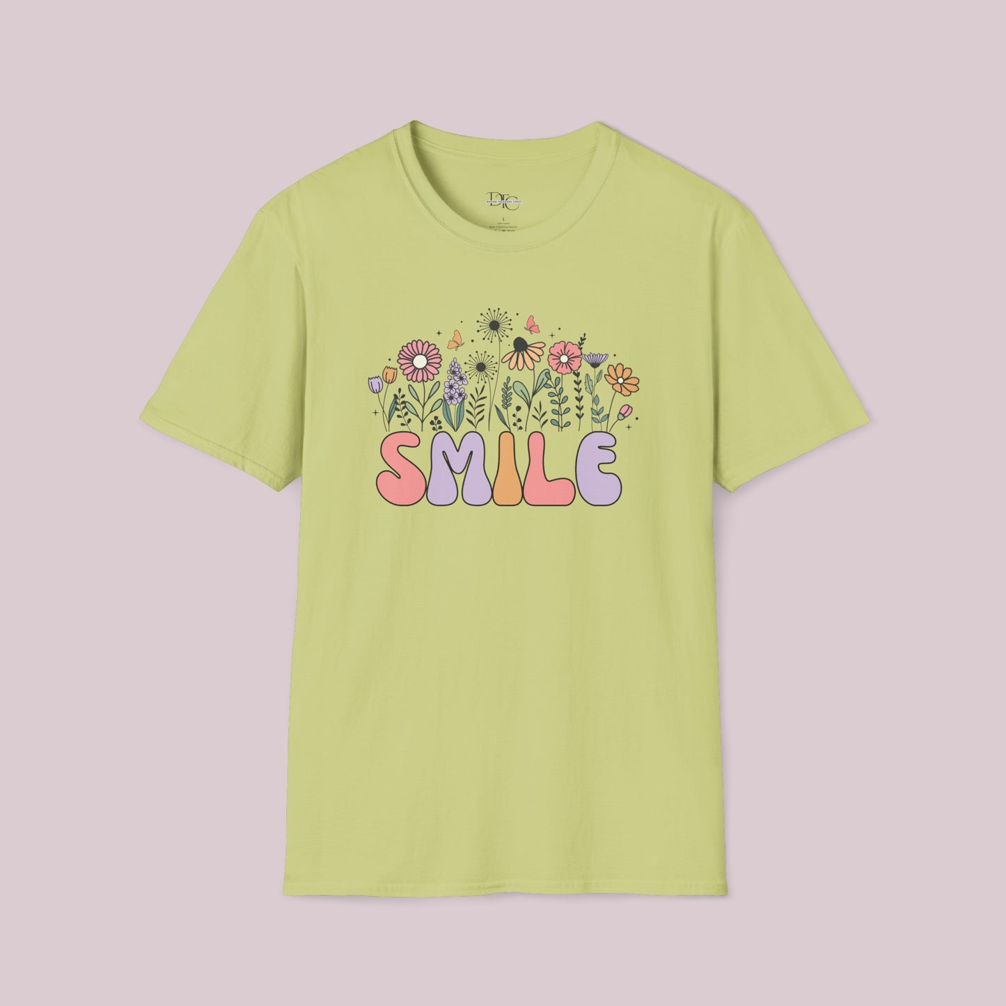 "Smile" Wildflowers Graphic T-Shirt