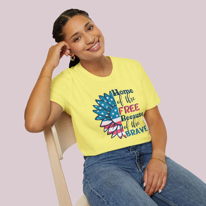 American Sunflower Retro Graphic T-Shirt