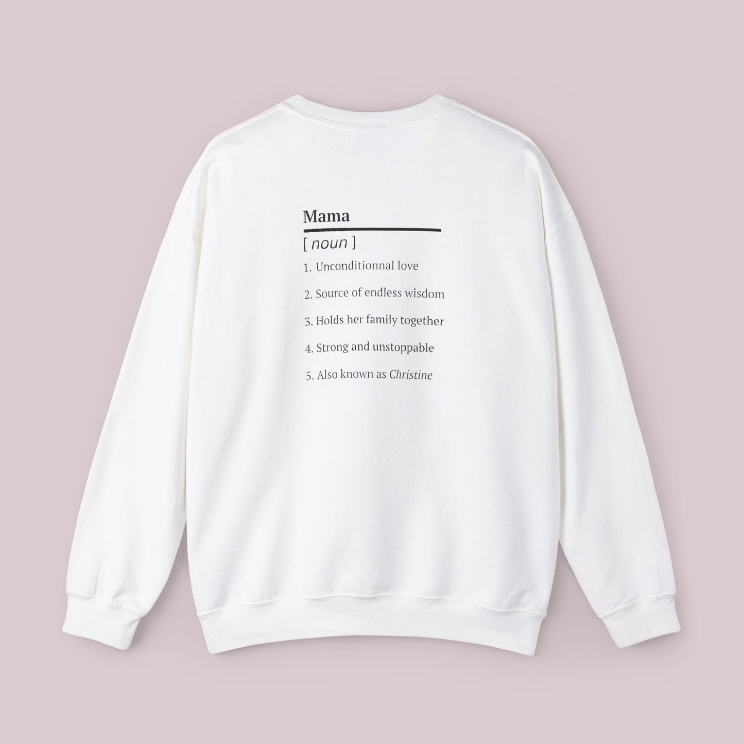 "MAMA" Definition Sweatshirt with Mother's Name