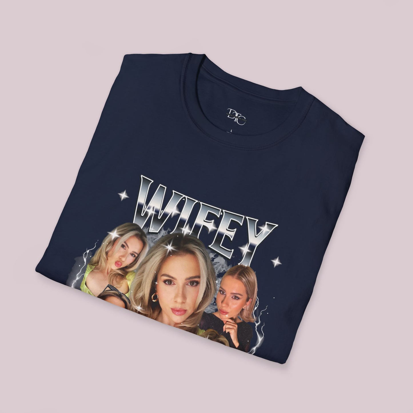 Custom Bootleg Wifey Material Photos T-Shirt