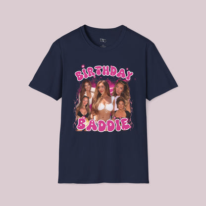 Custom Bootleg Birthday Baddie Photos T-Shirt