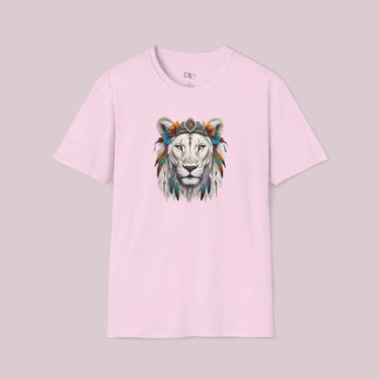 Boho White Lion Graphic T-Shirt