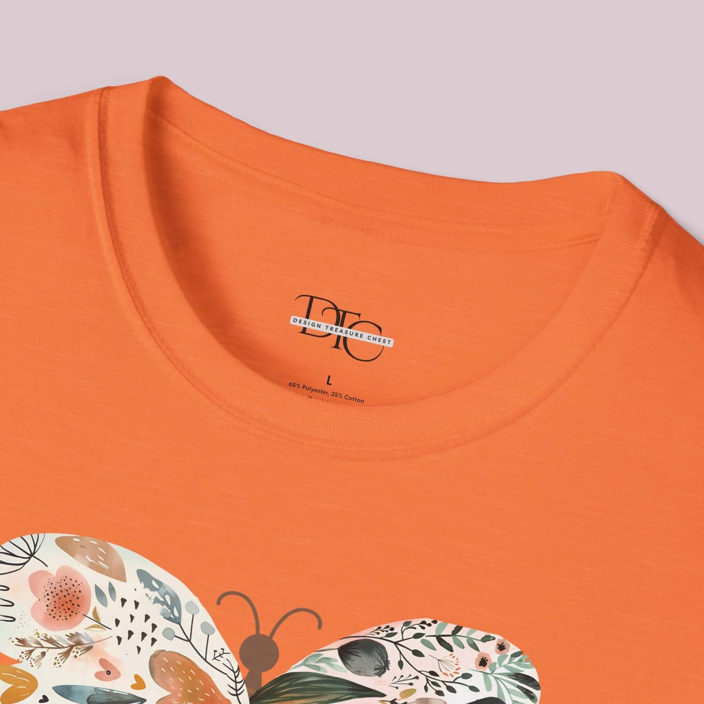 Boho Wildflower Butterfly Graphic T-Shirt