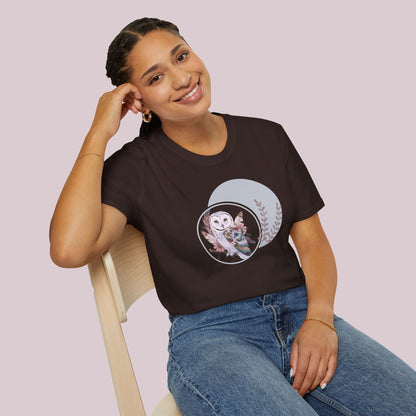 Boho Moonlight Owl Graphic T-Shirt