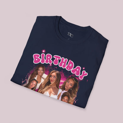 Custom Bootleg Birthday Baddie Photos T-Shirt