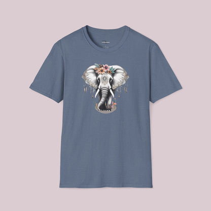 Boho White Elephant Graphic T-Shirt