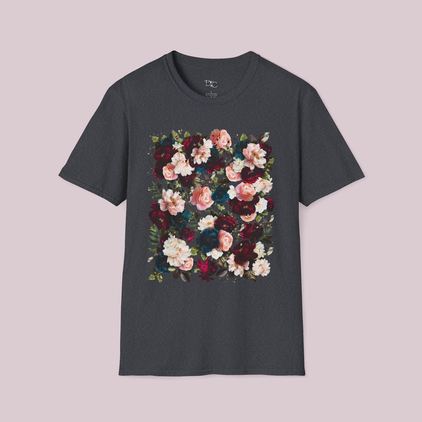 Boho Raspberry Flowers Graphic T-Shirt