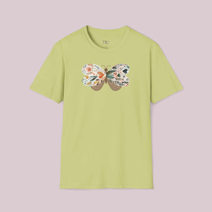 Boho Wildflower Butterfly Graphic T-Shirt