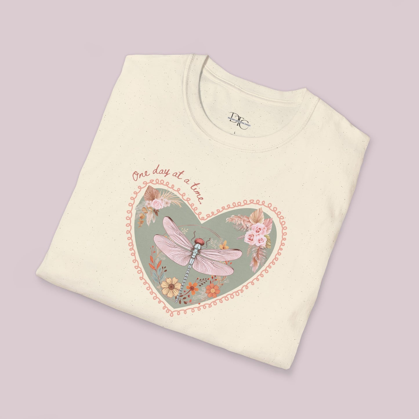 Boho Dragonfly "One day at a time" Graphic T-Shirt