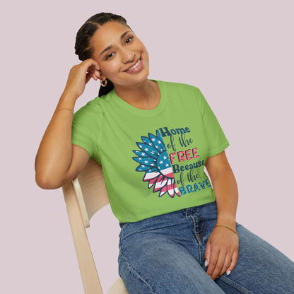 American Sunflower Retro Graphic T-Shirt