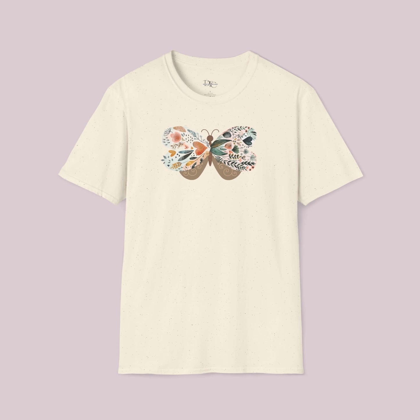 Boho Wildflower Butterfly Graphic T-Shirt