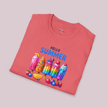 "Hello Summer" Popsicle Graphic T-Shirt