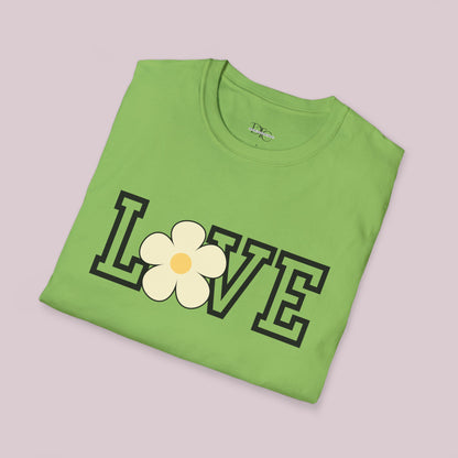 "Love" Flower Graphic T-shirt