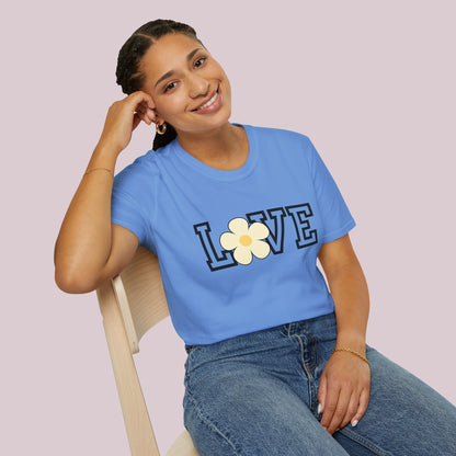 "Love" Flower Graphic T-shirt