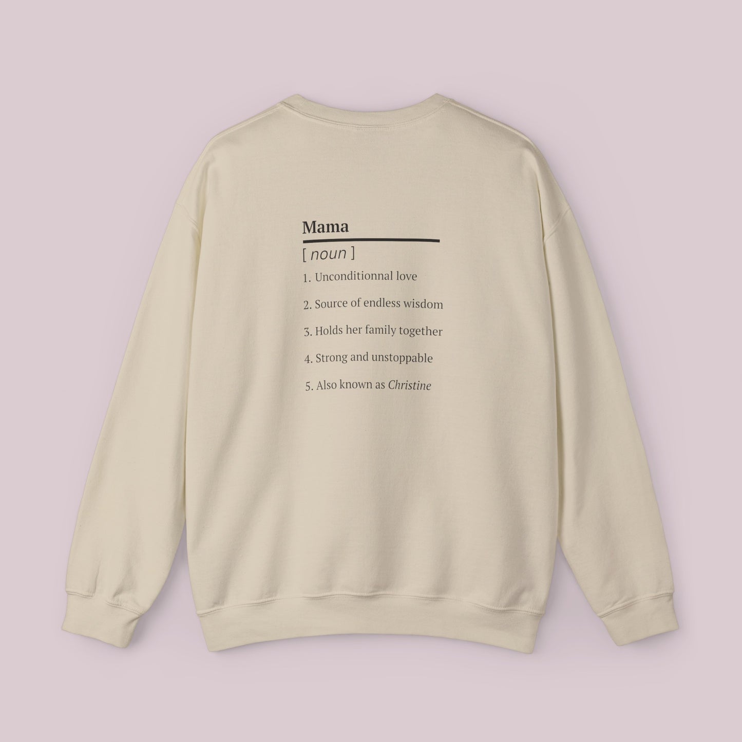 "MAMA" Definition Sweatshirt with Mother's Name