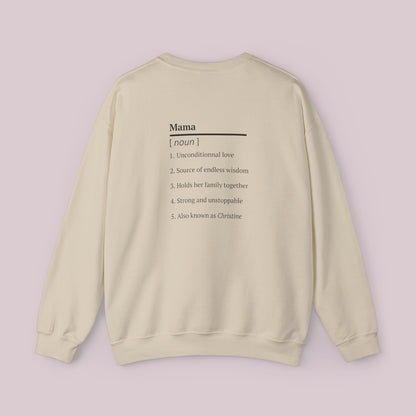 "MAMA" Definition Sweatshirt with Mother's Name