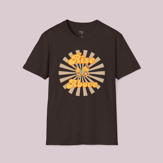 "Rise Above" Retro Butterfly Graphic T-shirt