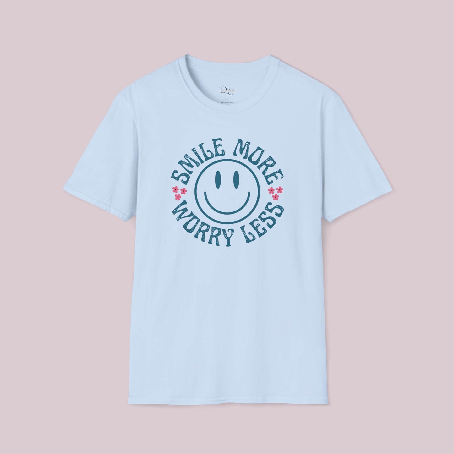 "Smile More Worry Less" Graphic T-Shirt