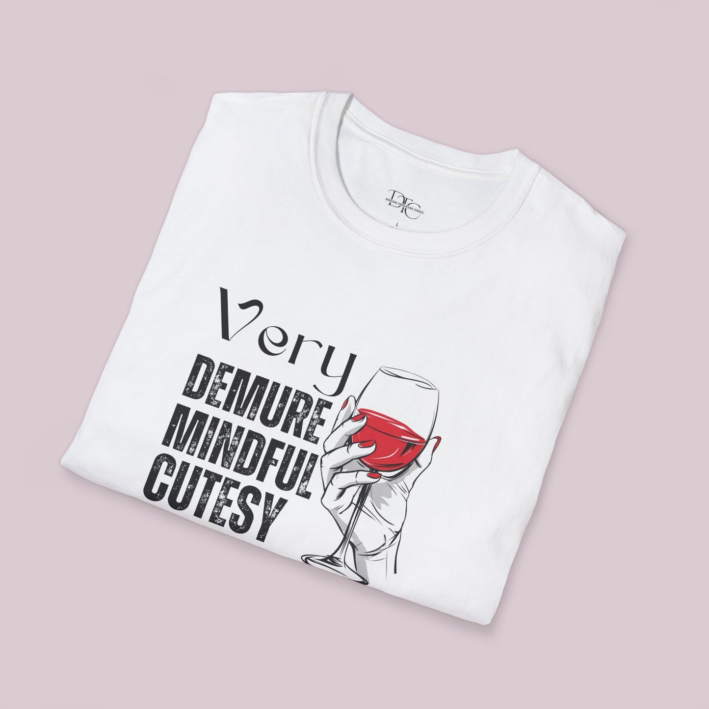 Very Demure Very Mindful Very Cutesy Wine Glass T-Shirt