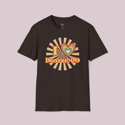 "I Heart Denver, CO" Retro T-Shirt