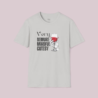 Very Demure Very Mindful Very Cutesy Wine Glass T-Shirt