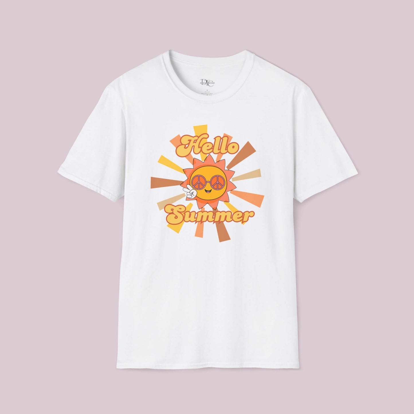 "Hello Summer" Retro Sun Graphic T-Shirt