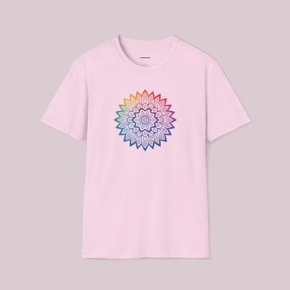 Colorful Gradient Mandala Graphic T-Shirt