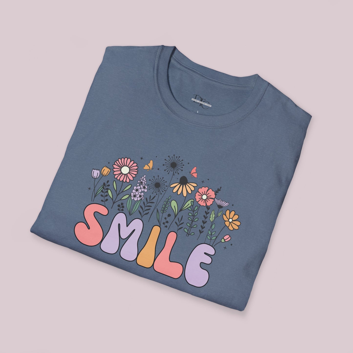 "Smile" Wildflowers Graphic T-Shirt