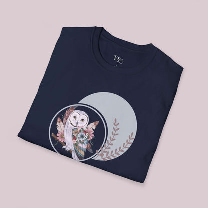 Boho Moonlight Owl Graphic T-Shirt