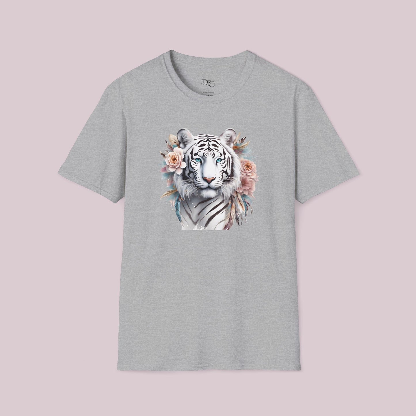 Boho White Tiger Graphic T-Shirt