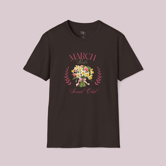 March Birth Month Social Club Graphic T-Shirt