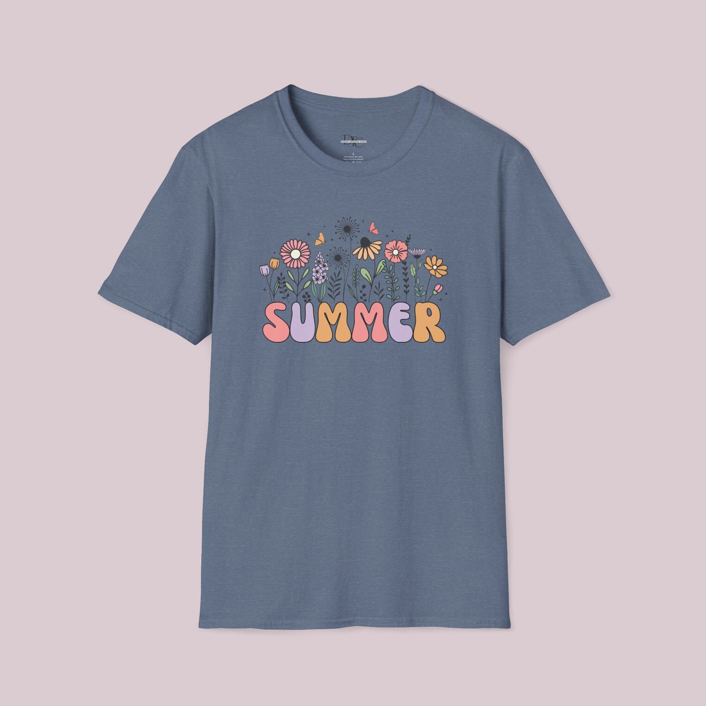 "Summer" Wildflowers Graphic T-Shirt