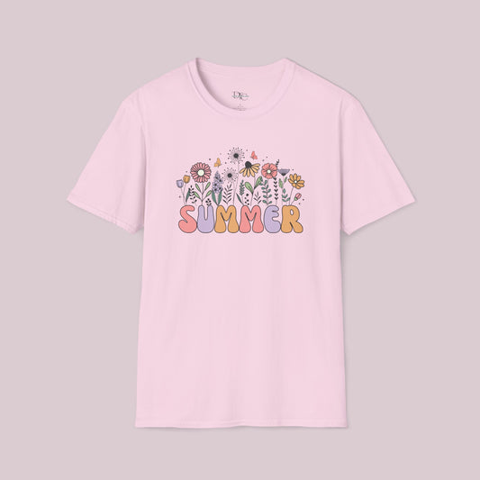 "Summer" Wildflowers Graphic T-Shirt