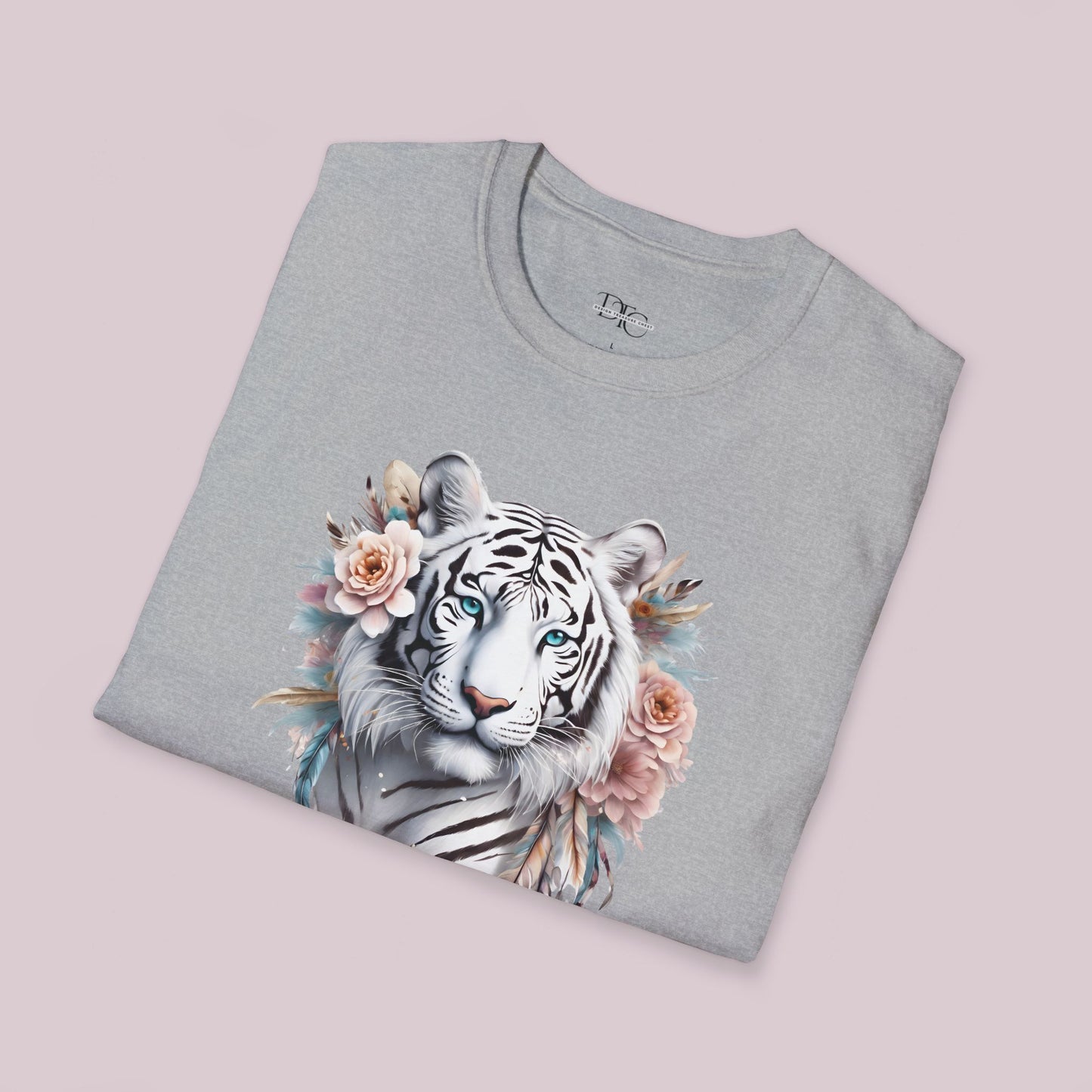 Boho White Tiger Graphic T-Shirt