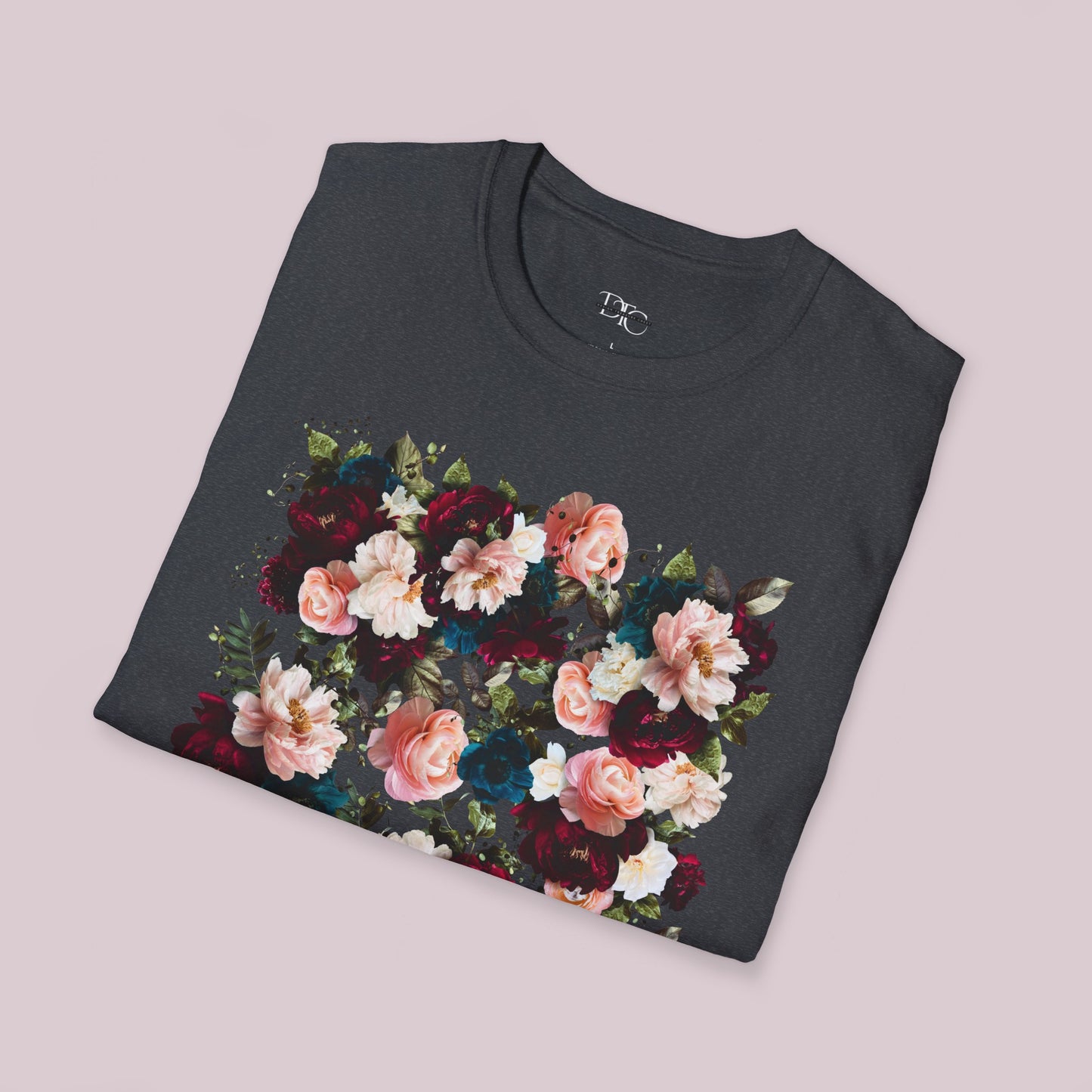 Boho Raspberry Flowers Graphic T-Shirt