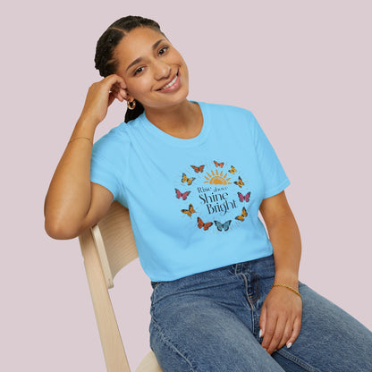 "Rise Above, Shine Bright" Butterfly T-shirt