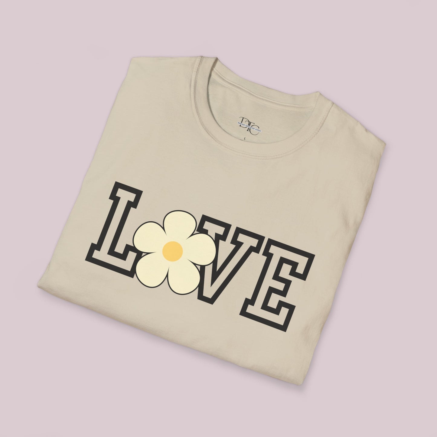 "Love" Flower Graphic T-shirt