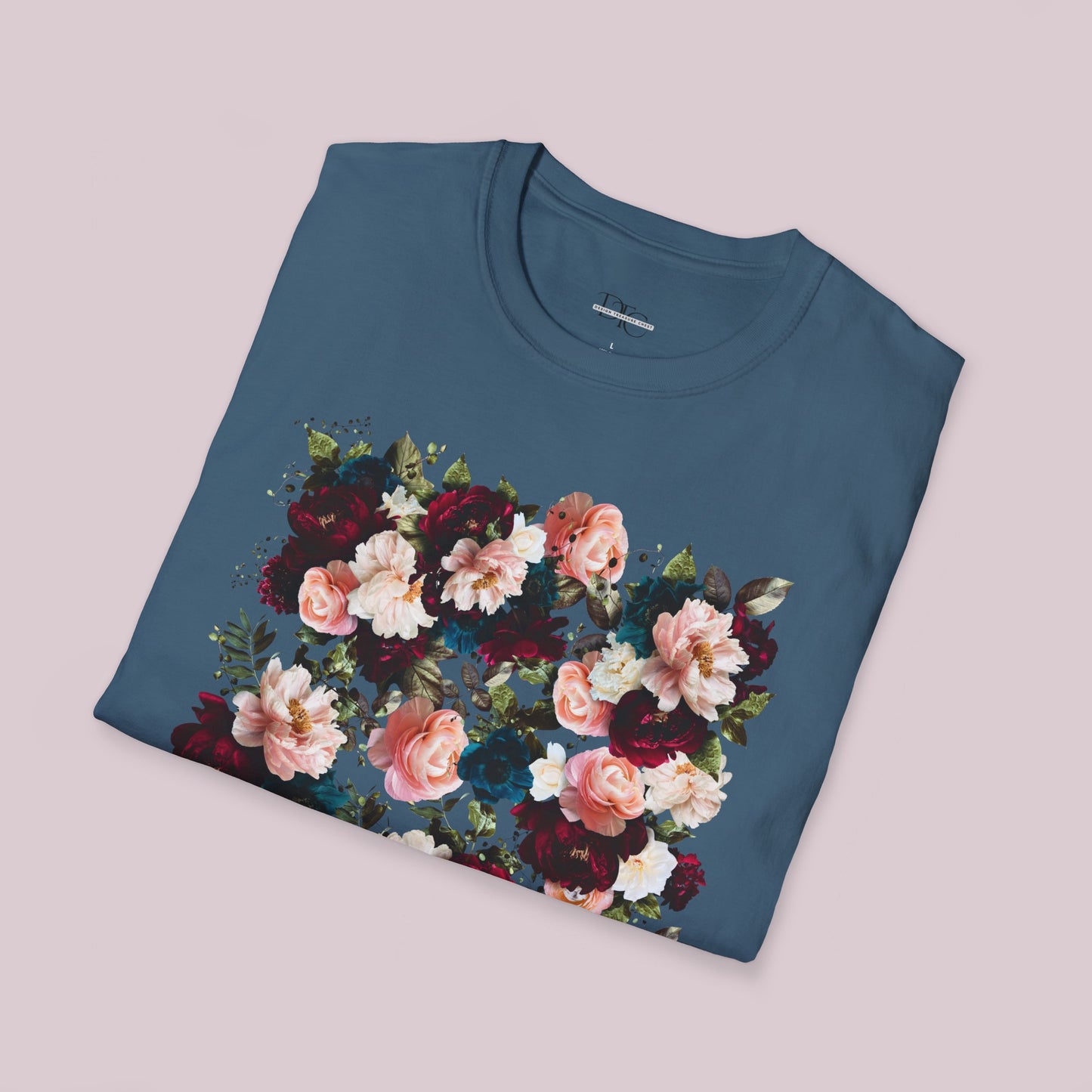 Boho Raspberry Flowers Graphic T-Shirt