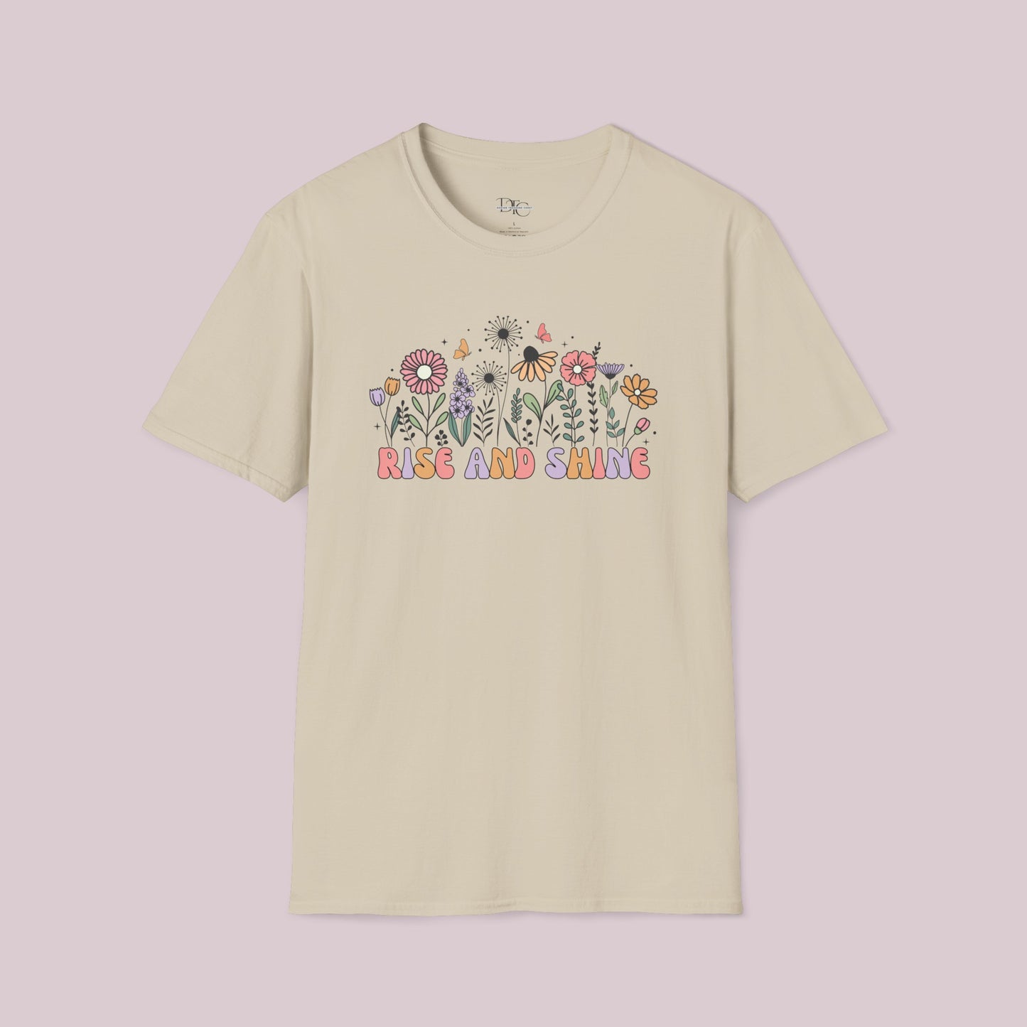 "Rise and Shine" Wildflowers Graphic T-Shirt