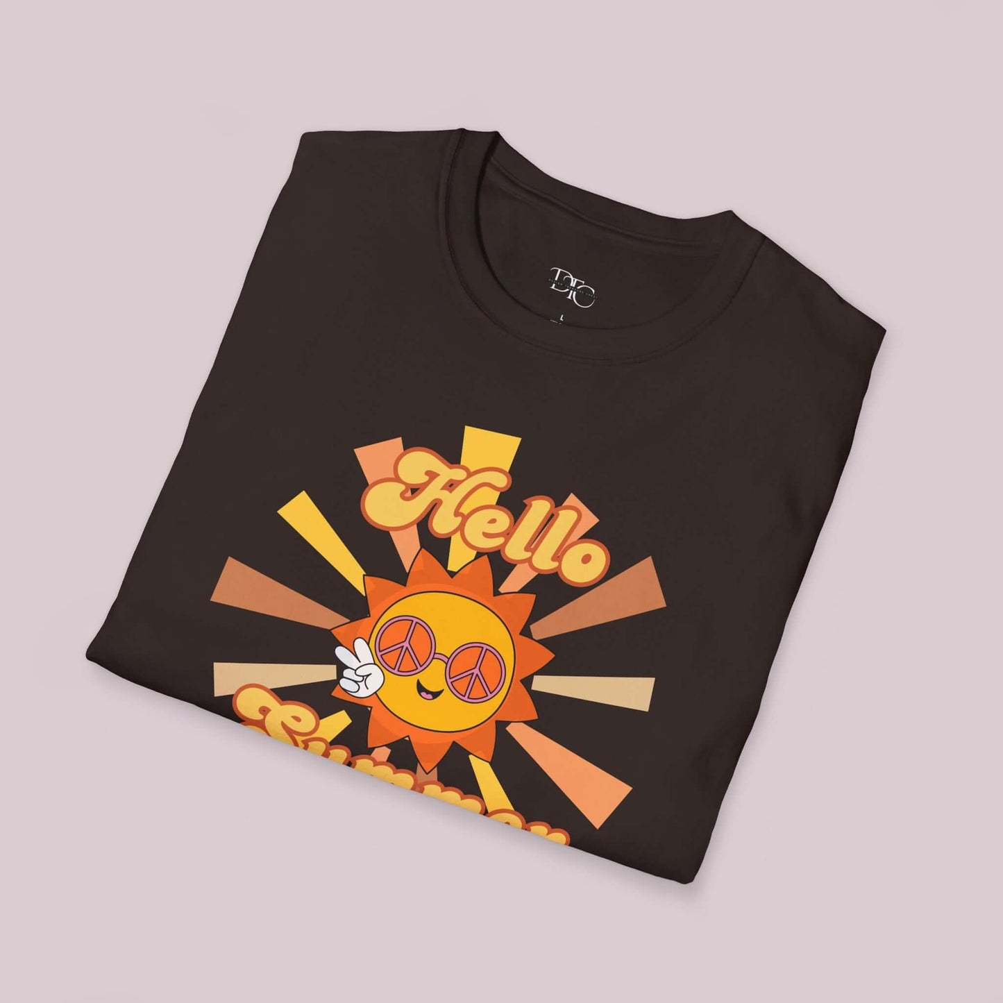 "Hello Summer" Retro Sun Graphic T-Shirt