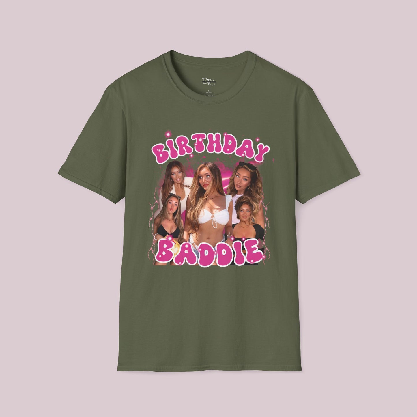 Custom Bootleg Birthday Baddie Photos T-Shirt