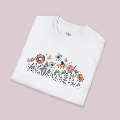 Colorful Wildflowers Graphic T-Shirt