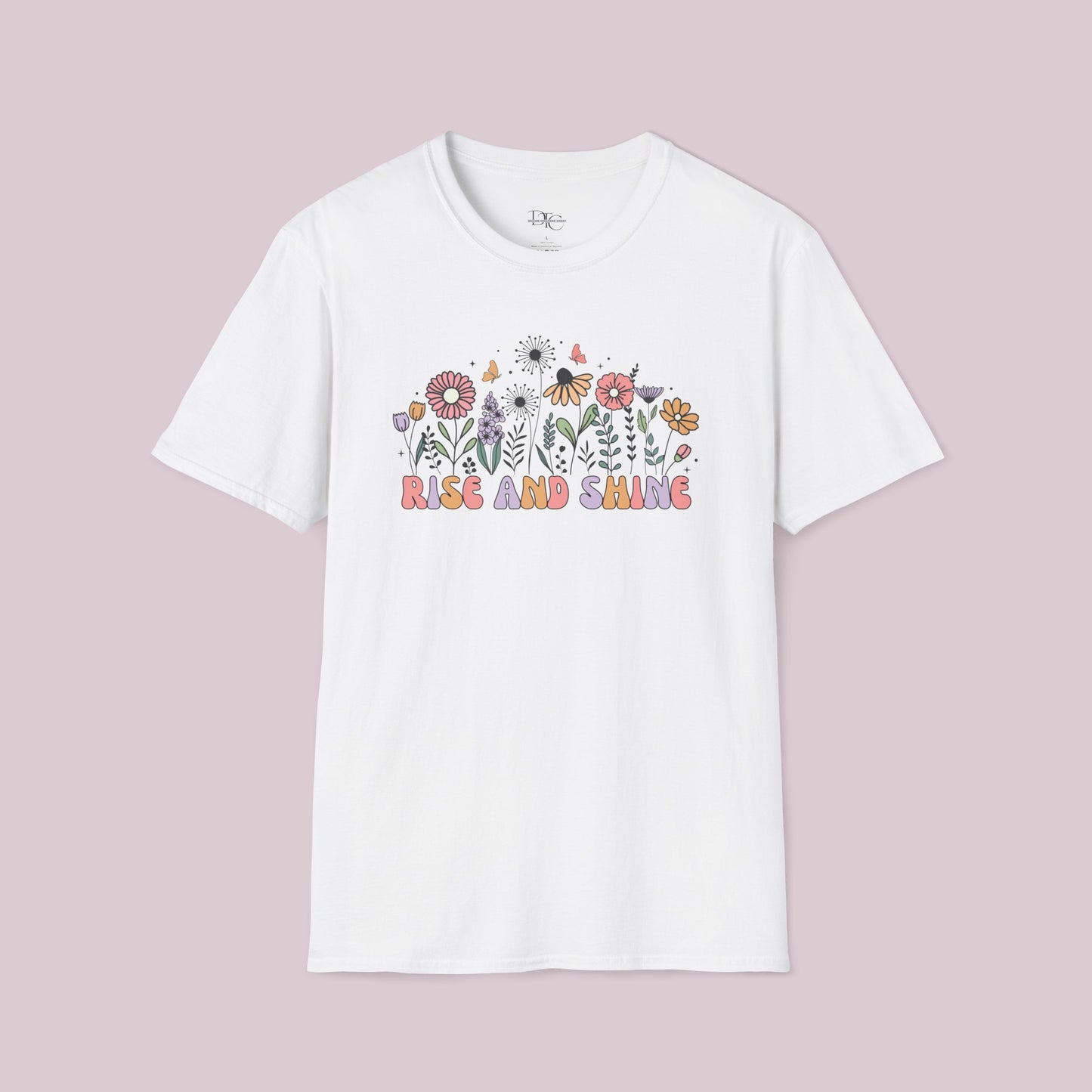 "Rise and Shine" Wildflowers Graphic T-Shirt