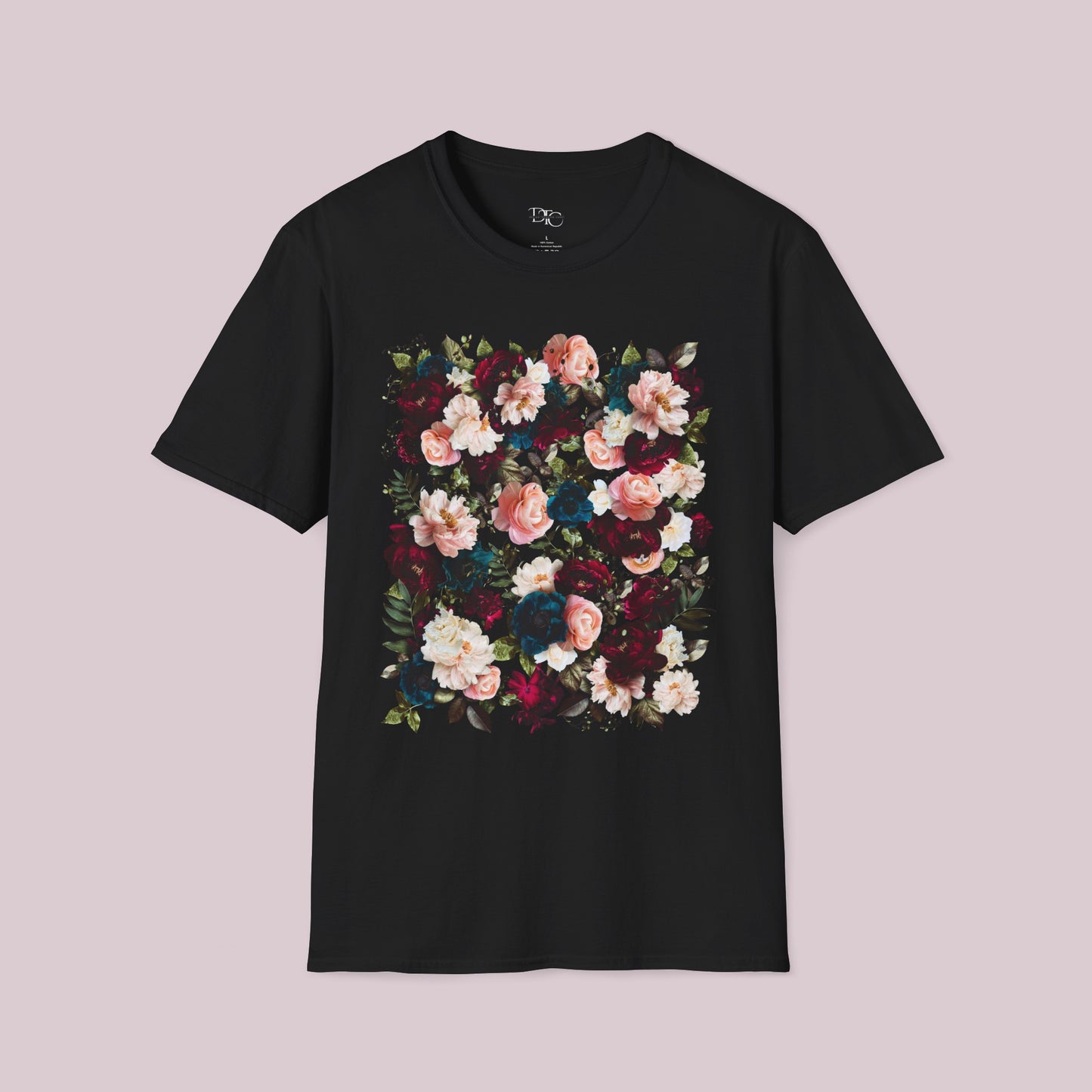 Boho Raspberry Flowers Graphic T-Shirt